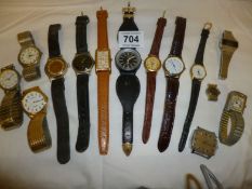 A mixed lot of in excess of 14 wristwatches