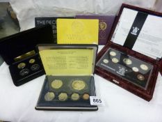 A 1996 UK anniversary of Decimalisation set, A Pobjoy Mint set of Isle of Man coins, A 1971 UK