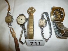 4 ladies wrist watches and a gent's wrist watch