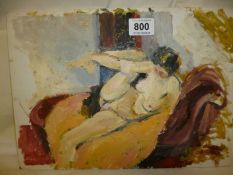 An oil on board life study attributed to Franklin White