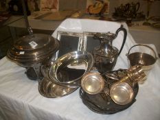 11 items of silver plate