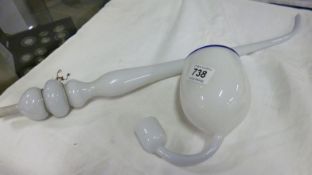 An opaque glass pipe