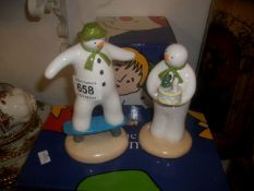 2 boxed Coalport Snowman figures