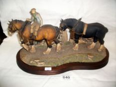 A Border Fine Arts horse group entitled 'Going Home'