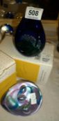 2 boxed Caithness paperweights being 'Eggstravaganza' and 'Tyrolean Summer'