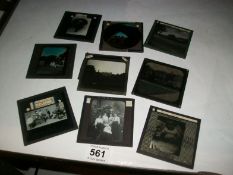 A large Quantity of magic lantern slides including wartime (in excess of 100)