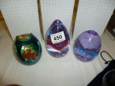 3 boxed Caithness paperweights being 'Floral Dance', Oral Paradise' and 'Shooting Star'