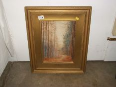 A watercolour 'The Pine Walk' signed J H laver