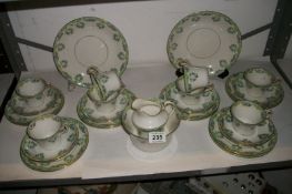 A 35 piece Victorian china tea set