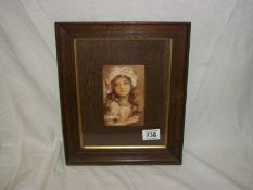 A pastel and gouche 1911 portrait of a young girl signed C F Pane