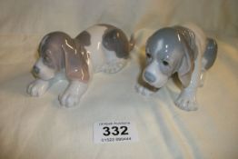 2 Lladro puppies