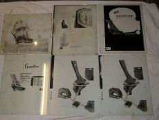 A quantity of glass negative plates (6)