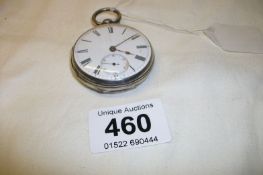 A silver pocket watch