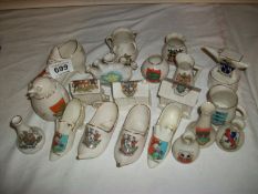 20 items of crested china