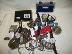 A mixed lot of watches etc