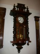 A Victorian mahogany Vienna wall clock