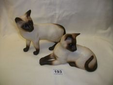 2 Beswick Siamese cats, No. 1558