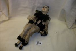 A vintage pierrot doll