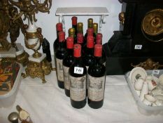 14 bottles of Chateau Beausejour wine, 1962 etc