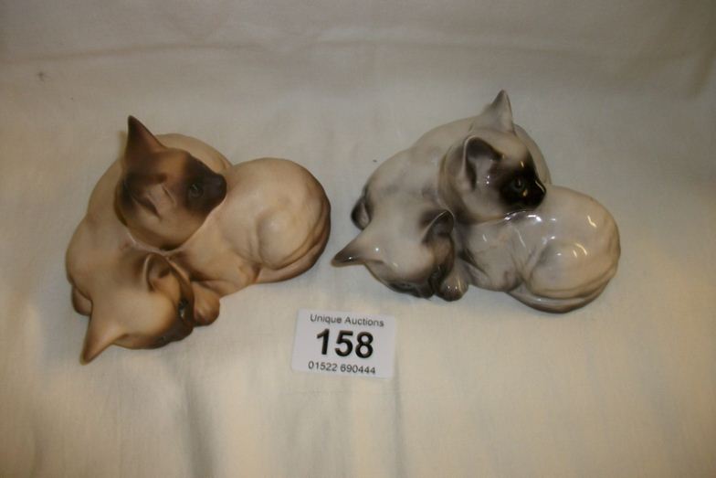 2 Beswick Siamese kitten groups