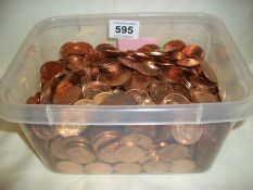 A large quantity of 1967 copper pennies