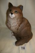 A Beswick matt brown cat, No. 1867