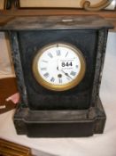 A marble mantel clock