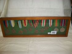 A case of WW2 campaign medals