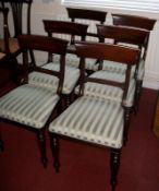 A set of 6 Victorian mahogany chairs