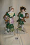 A pair of Victorian figurines, 34cm