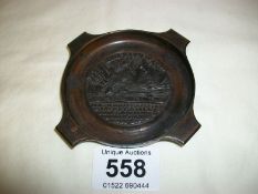 A rare bronze Lusitania tray
