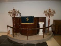 A large oak pulpit