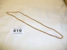 A 9ct gold chain (approx. 42cm)