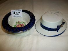 A pair of Continental porcelain 'hat' posy bowls