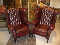 A good quality pair of lealther arm chairs