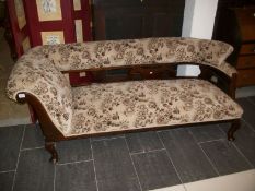 An Edwardian chaise longue