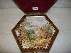 A cased Royal Worcester jig saw puzzle