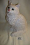 A Beswick matt white cat, No. 1867