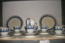 A Royal Worcester blue and white tea set circa 1900-1919, 28 pieces