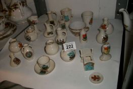 20 items of crested china