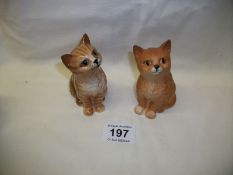 2 Beswick ginger kittens, one matt, one glazed, No. 1886