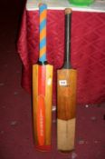2 old cricket bats