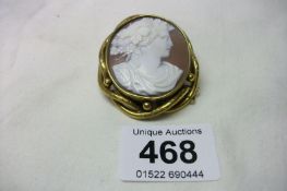 A large cameo brooch