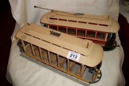 2 model trams