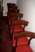 A set of 6 Victorian mahogany chairs