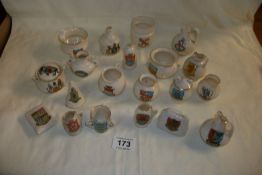 20 items of assorted crested china
