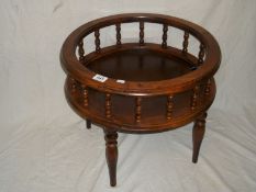 A circular wine table