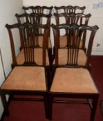 A set of 6 Victorian chairs