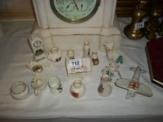 15 items of crested china