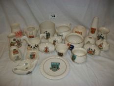 20 pieces of crested china